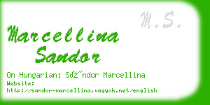marcellina sandor business card